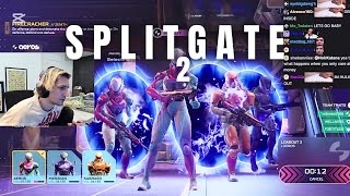 xQc plays Splitgate 2 ft. m0xyy + Mendo