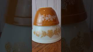 Vintage Pyrex Butterfly Gold 401 402 Mixing Nesting Bowl White Yellow Glass Dish BEST PRICE