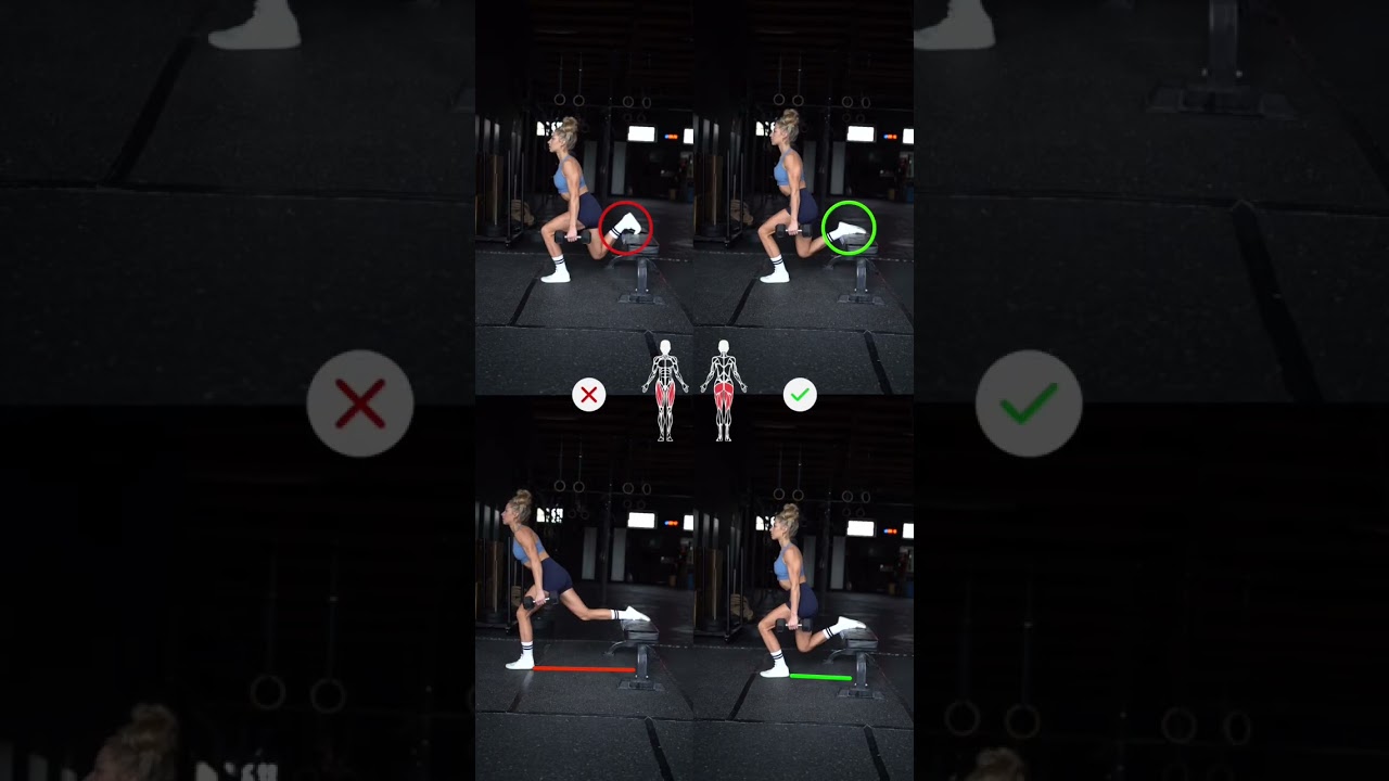 Bulgarian Split squat technique for muscle growth in your glutes and legs