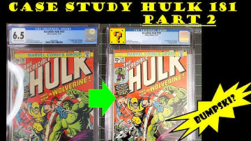 Part 2: Incredible Hulk 181 CGC 6.5 comic book crack, clean, stain removal, press, resubmit BUMPSKI