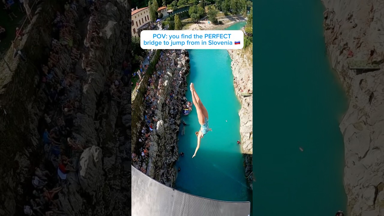 MOST INSANE bridge jump in Slovenia 🇸🇮