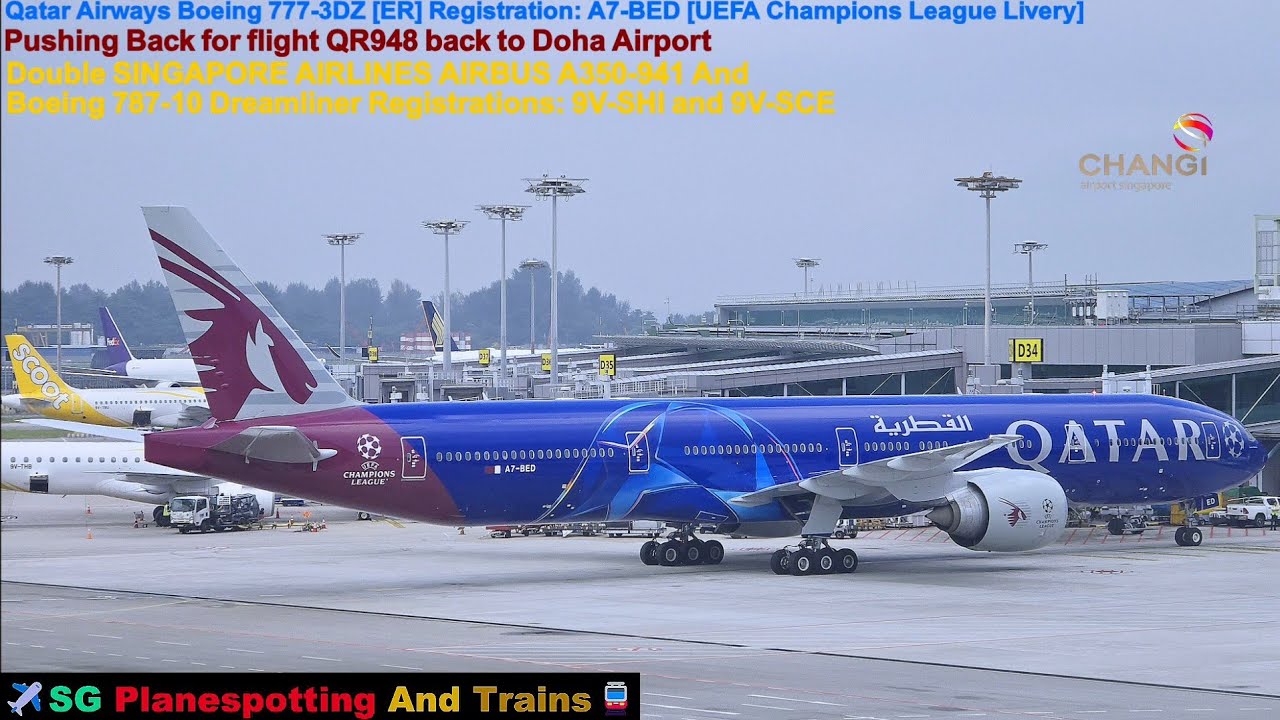 航空機・ヘリコプター QatarBoeing777-300E Champions League Qatar Airways | Flawless from every angle✈️ Our Champions League
