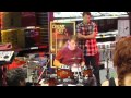 Hillbilly Delux drummer Trent Owen playing the Guitar Center 2011 Drum Off 1st round