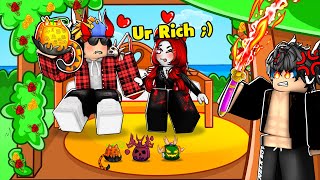 Gold Digger CHEATED On Her Boyfriend To Get FREE Stuff... (ROBLOX BLOX FRUIT)