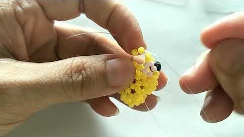 How to make duck 🐤 beads part 1/2,  des micangas passo,  keychain,  kerajinan tangan