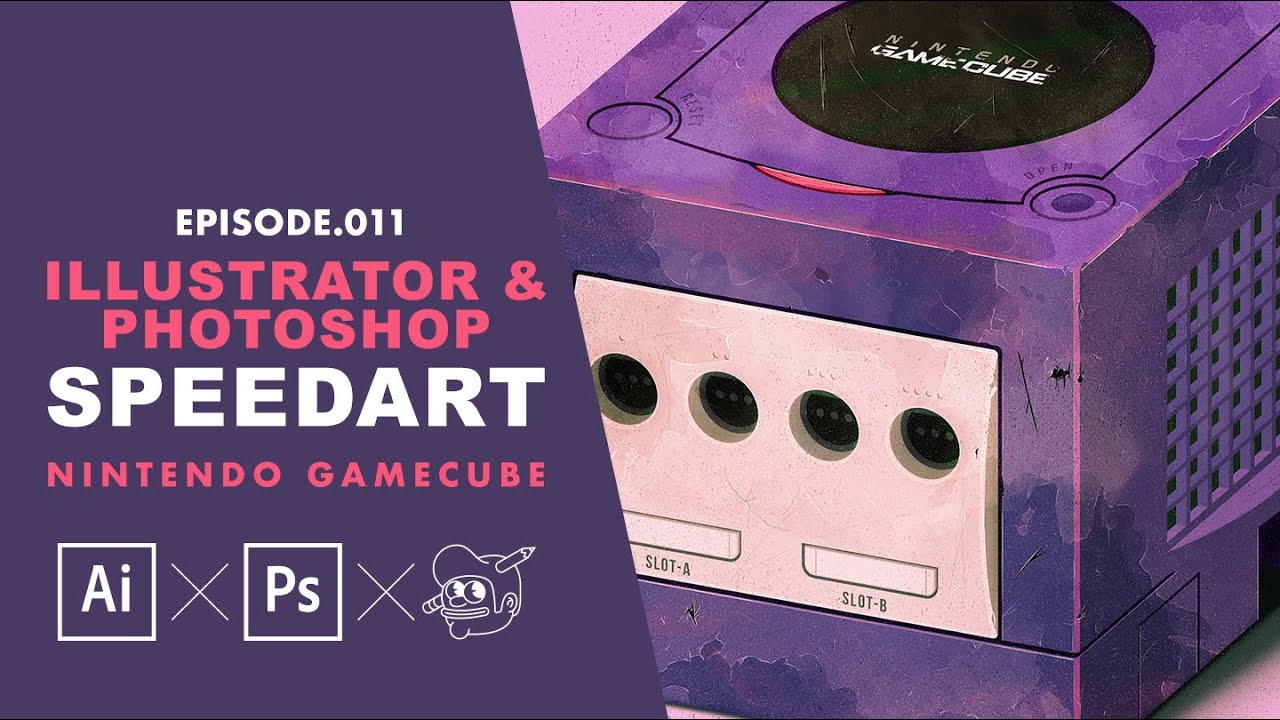GameCube Speedart [Adobe Illustrator & Photoshop] - YouTube