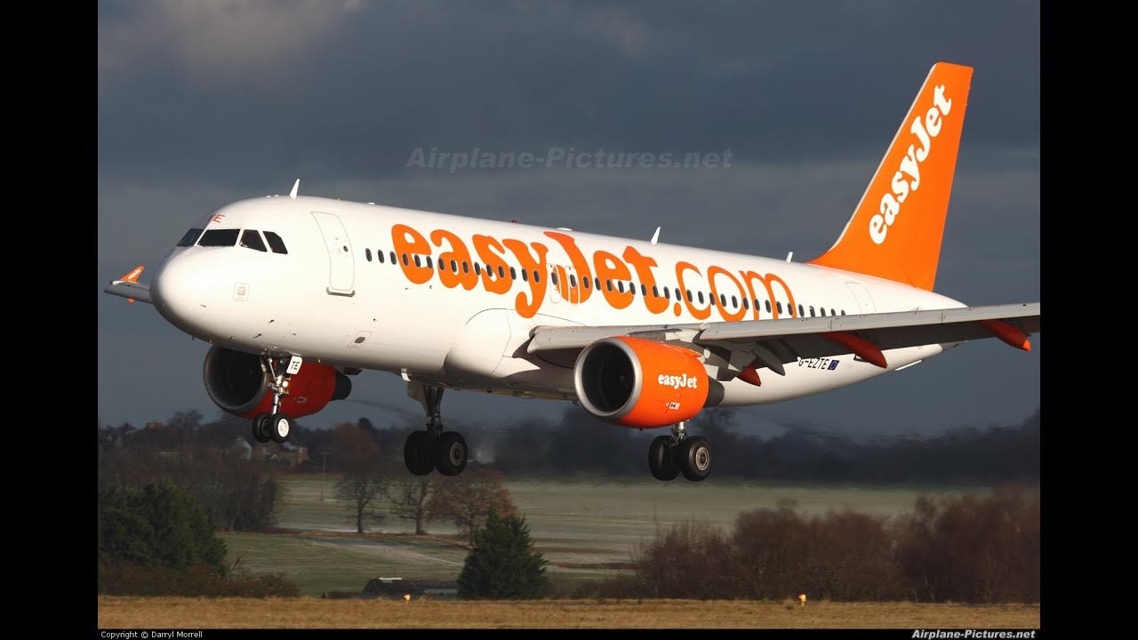 Airbus A320 easyJet takeoff close up YouTube