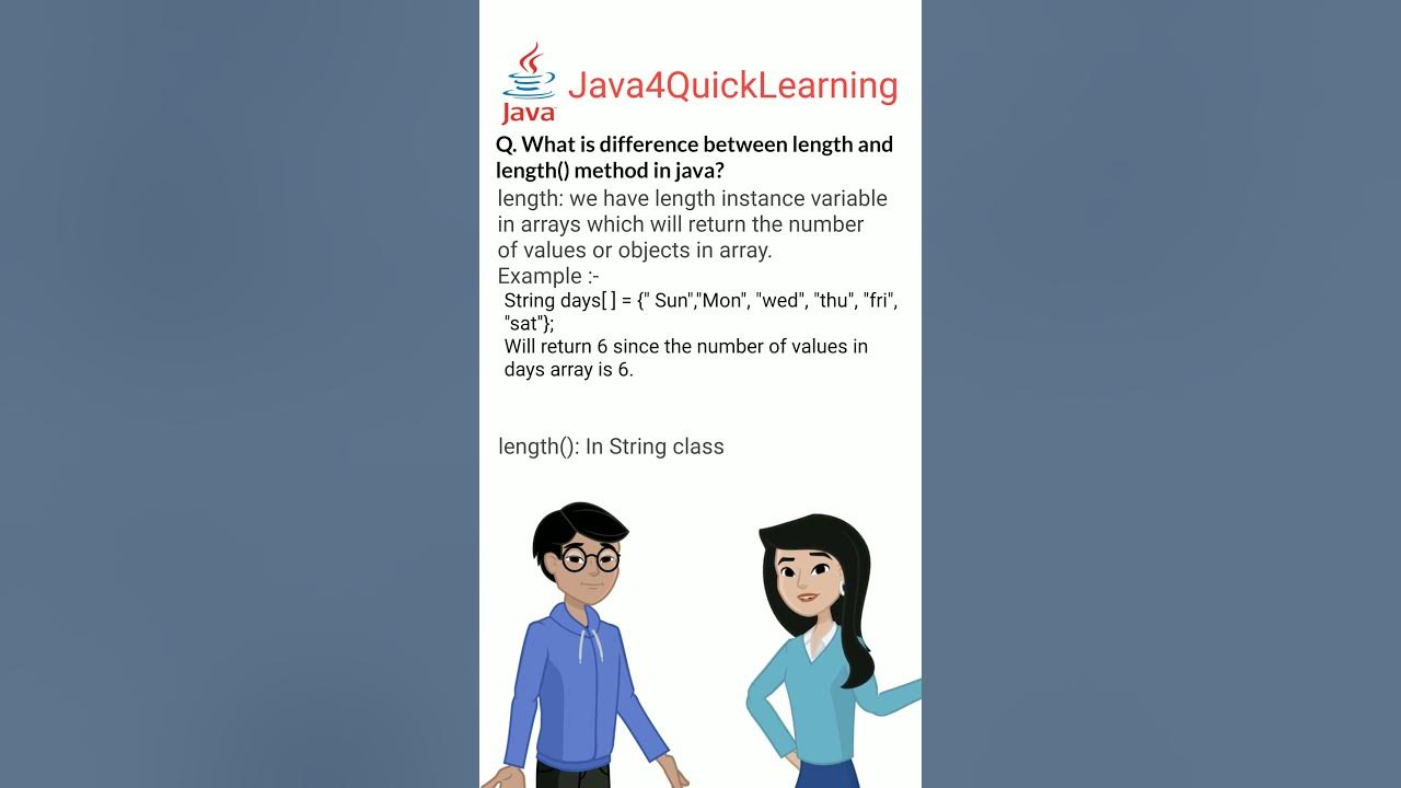Difference Between Length and Length() Method || 30 Days 30 Questions ...