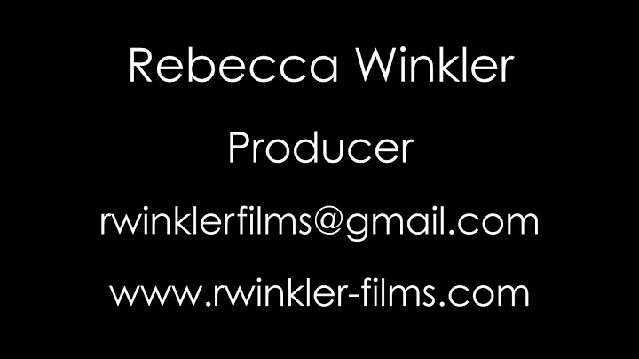 Rebecca Winkler Showreel 2017
