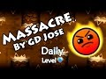 Geometry dash  massacre by gd jose  daily level 51 all coins