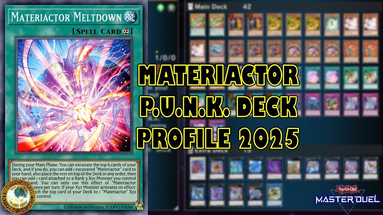 Materiactor P.U.N.K. Deck Profile 2025 | Yu-Gi-Oh! Master Duel