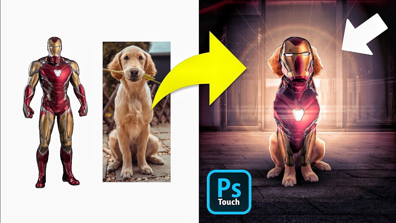 How to turn a dog to Irondog! (ps touch/pscc 2019)