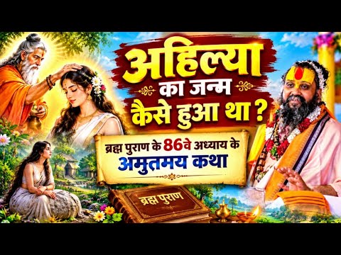 अहिल्या का जन्म कैसे हुआ था, ब्रह्म पुराण के 86वे अध्याय के अमृतमय कथा | Swami Rajendra Das ji 