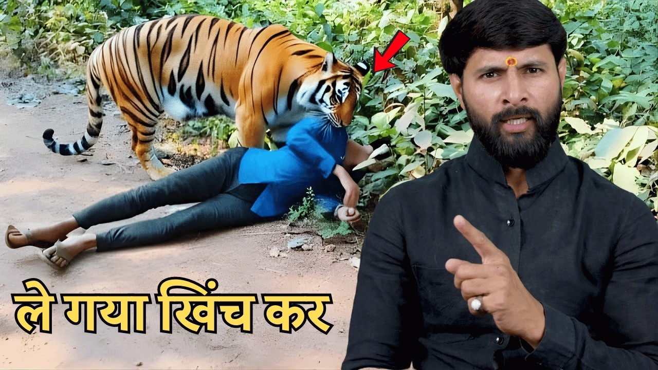 सावधान : हाईवे पर चलती बाइक से खींच कर ले गया टाइगर पूरे गाँव में मचा रोना धोना