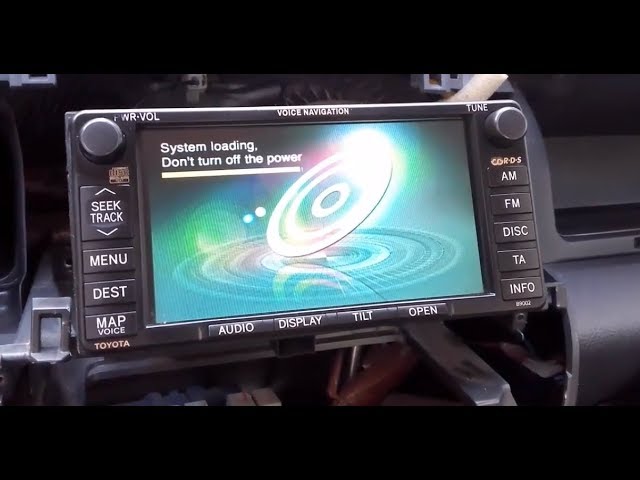 Toyota Radio DVD Navigation system /Please insert correct map Disc - YouTube