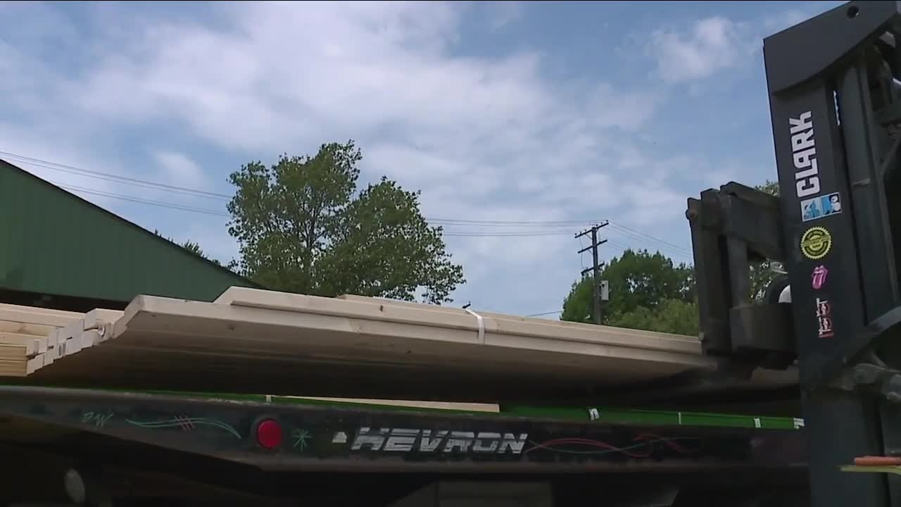 Lumber prices are down from their pandemic peak, but the cost is still