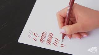 Базовые упражнения для каллиграфии браш-пеном Pentel Sign Pen