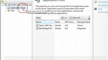 [Common] Application Pools setup in Windows Vista, Windows Server 2008 or Windows 7