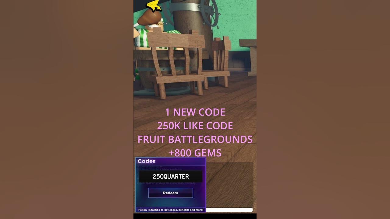 💰 [DOUGH + 2X LUCK] Fruit Battlegrounds Code 250Quarter! #250k