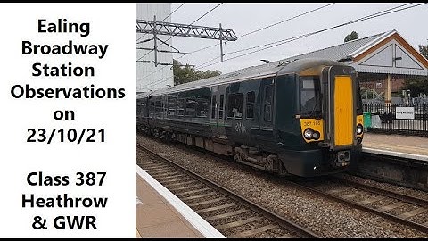 Ealing Broadway Station Observations 23/10/21 Class 387 Heathrow Express / GWR