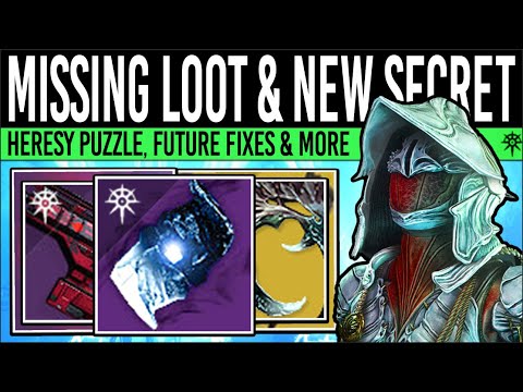 Destiny 2: MISSING LOOT & SECRET PUZZLE! Heresy MYSTERY, Boss Rush, Future Fixes, Gear Changes, More