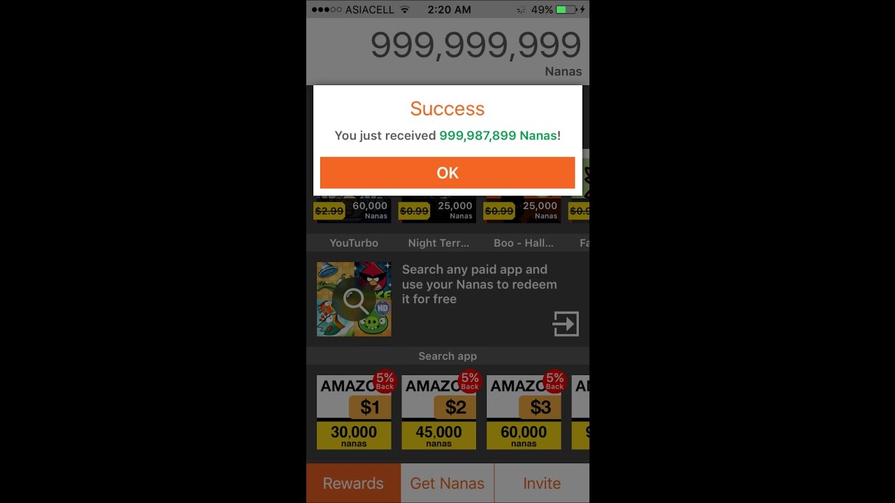 OMG!! How to get unlimited nana's [hack]Appnana/Appjoy 2016 [IOS 910