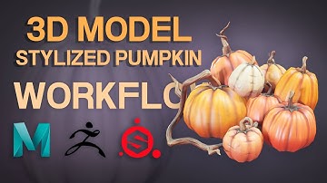 Stylized 3D Pumpkin in Maya / Zbrush / Substance Painter