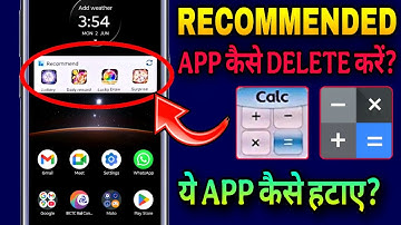 Recommended App Kaise Delete Kare | How To Uninstall Snapcalc | Calculator App Kaise Hataye 2025