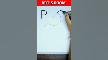 How to Draw a Bird Using Letter P 🐦 | Easy Drawing for Beginners #shorts #drawing