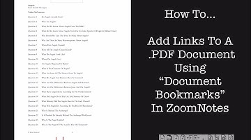 How To … Add Links In A PDF Document Using “Document Bookmarks” In ZoomNotes