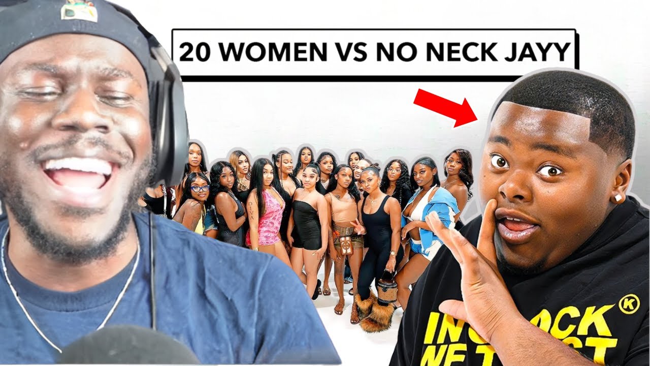 20 Women Vs 1 Comedian No Neck Jayy Reaction Very funny😂