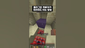 플러그인 개발자가 피라미드 터는 방법 #shorts