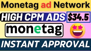 Monetag ad Network Review | Google AdSense Alternative | Instant Approval | High CPM ads