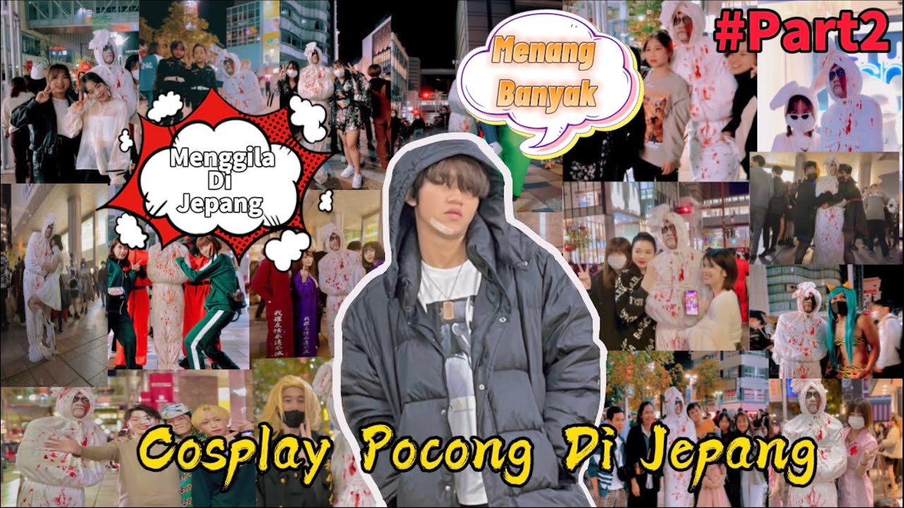 COSPLAY POCONG DI JEPANG BANYAK YANG MINTA PELUK??? (Auto Menang Banyak) 