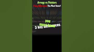 Arrays vs Pointers: 3 Key Differences you must know! #codinginterview #cprogramming