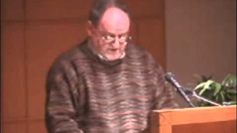 Hugh McCann - "Pointless Suffering?" (Annual Plantinga Fellow Lecture) Part 1