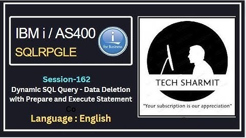 Dynamic Sql Query - Data deletion with Prepare and Execute Statement in IBMi DB2 | SQLRPGLE in IBMi