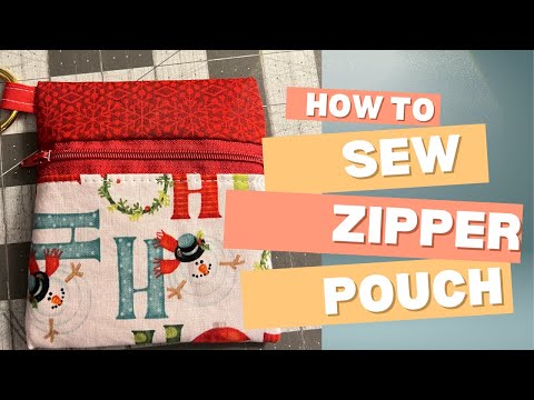 How to make a Key Chain Zipper Pouch Easy Beginner Project