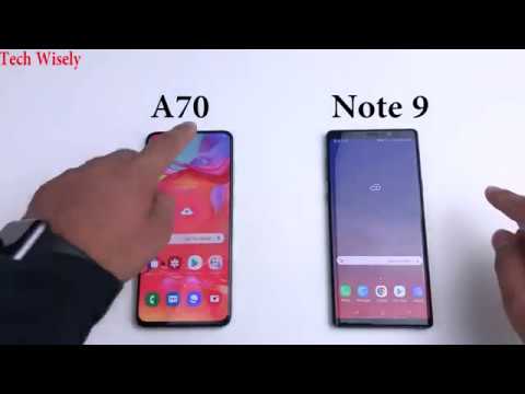 SAMSUNG A70 vs Note 9 | Speed Test & Size Comparison