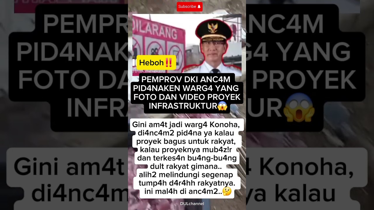 pemprov ancam warga yang foto dan video proyek infrastruktur🤔‼️ 