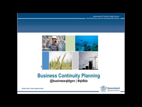 Business Continuity Planning - recorded webinar 25 July 2013