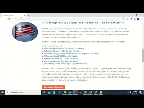 NABCEP PVA Veterans Pathway