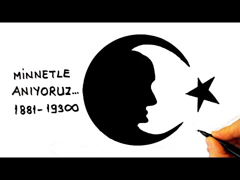 MİNNETLE ANIYORUZ! - 10 Kasım Atatürk Resmi - Atatürk Çizimleri - 10 Kasım Çizimleri