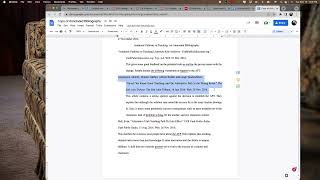 How to tab your Annotated Bibliography in Google Docs