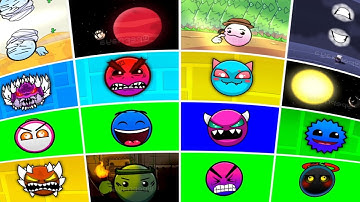 Geometry Dash All Custom FIRE IN THE HOLE But everyone Is ALL New Different Versions