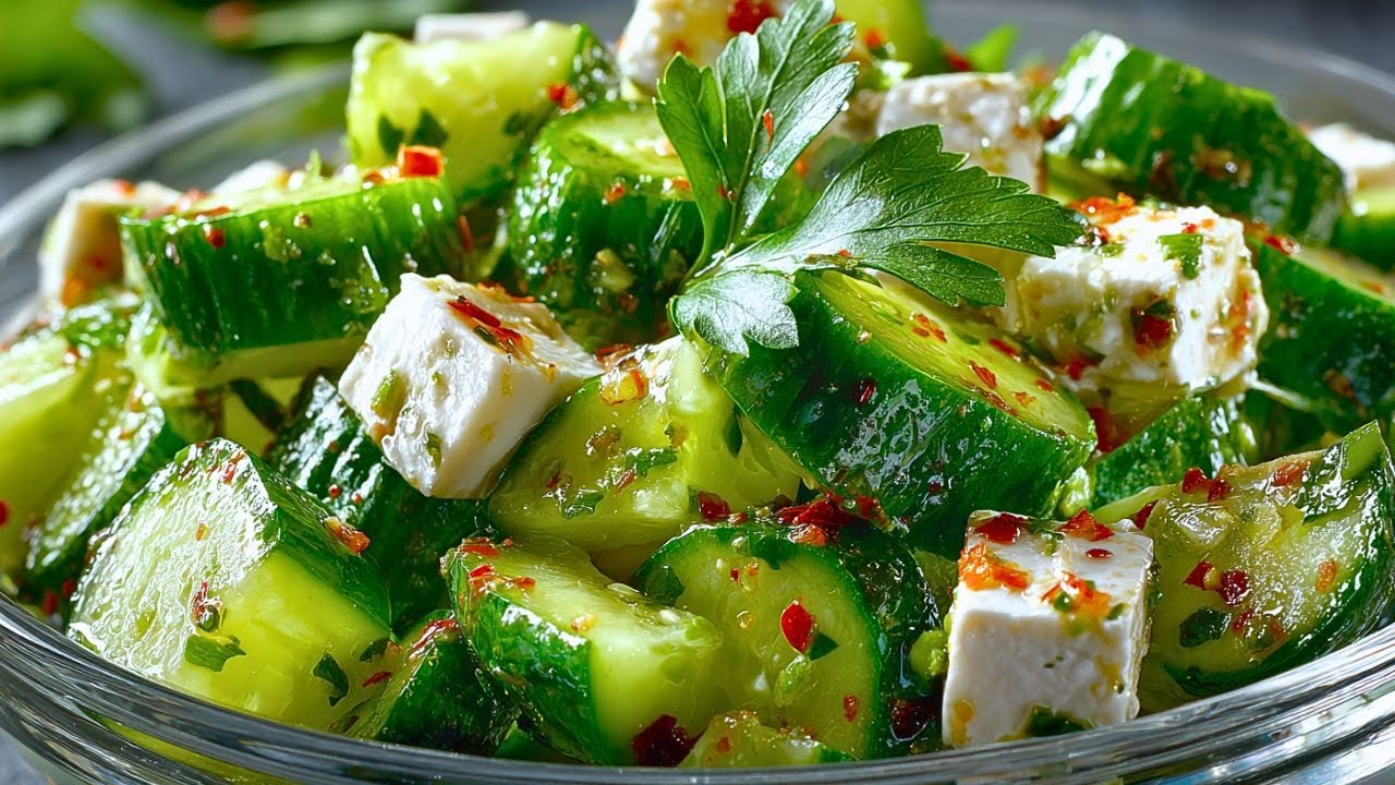 ЭТОТ трюк сделает ваш огуречный салат в 10 раз вкуснее! Это ЛУЧШИЙ салат, который вы когда-либо проб