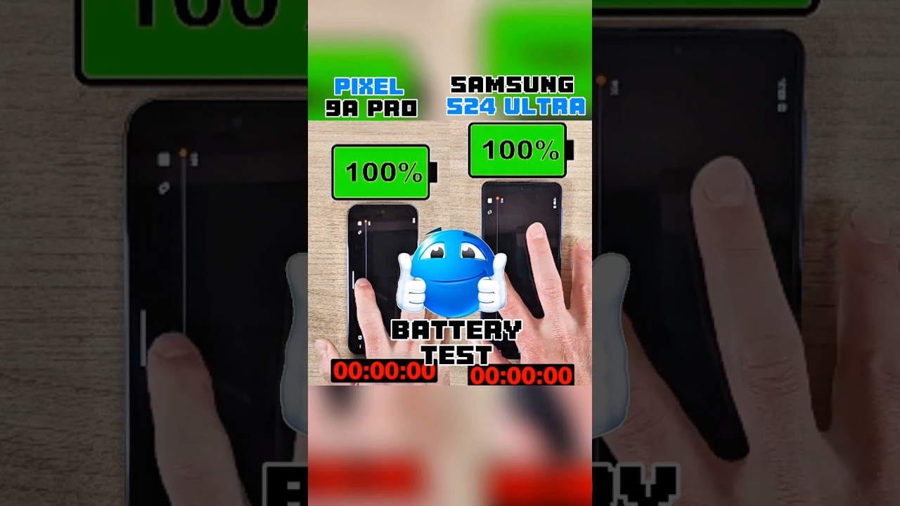 PIXEL 9A PRO VS SAMSUNG S24 ULTRA BATTERY TEST!!