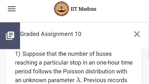 # week 10 statistics 2 Graded Assignment #bs degree #iitm# week 10 stats 2 #