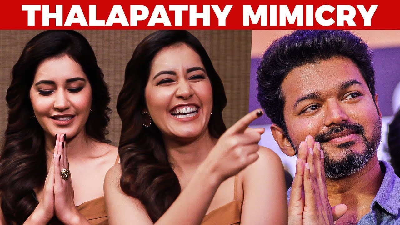 Thalapathy Vijay MIMICRY Performance by Raashi Khanna | US 250