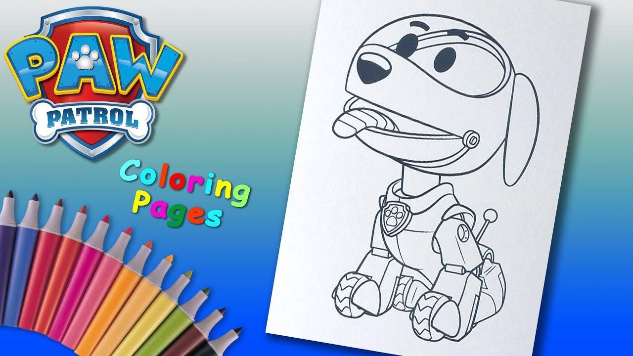 PAW Patrol Robo-Dog Coloring Page  Paw patrol coloring pages, Paw